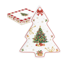 Pjatë Porcelani Në Formë Peme Krishtlindjeje